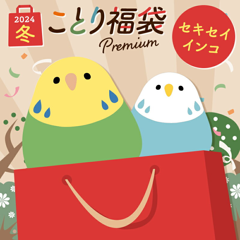 【12月20日出荷分】ことり福袋 2024年冬★セキセイインコ★数量限定！【店舗出荷対応】※福袋以外の商品の同梱不可※小鳥グッズ 小鳥雑貨 雑貨 福袋 ハッピーバッグ ハッピーパック 冬の福袋 プレゼント ギフト 限定品 先行販売 2024年 冬季のサムネイル