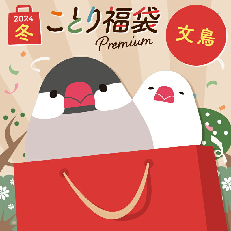 ことり福袋 2024年冬★文鳥★数量限定！小鳥グッズ 小鳥雑貨 雑貨 福袋 ハッピーバッグ ハッピーパック 冬の福袋 プレゼント ギフト 限定品 先行販売 2024年 福袋 2025年 冬季のサムネイル
