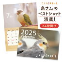 ことりすまいるカレンダー 2025年版カレンダー 壁掛けA4 ◆ゆうパケット対応◆ 令和7年 令和7年 2025年 月間カレンダー 月替わり 月めくり 小鳥グッ...