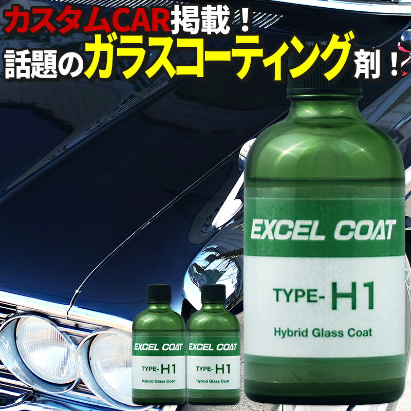 少し訳あり 3本セット ハイブリッドガラスコーティング剤 Type H1 100ml スポンジ クロス付き エクセルコート 業務用 ガラスコーティング剤 車 コーティング剤 コーティング メンテナンス剤 ガラス ガラスコート スポンジ クロス 車専用 メンテナンスセット カー用品 車