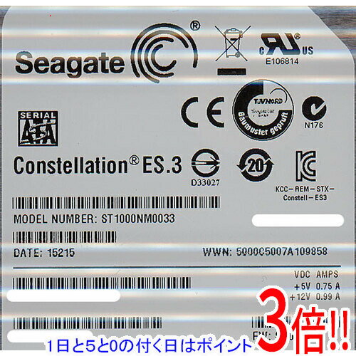 【1日と5.0のつく日、18日はポイント3倍！】SEAGATE製HDD ST1000NM0033 1TB SATA600 7200