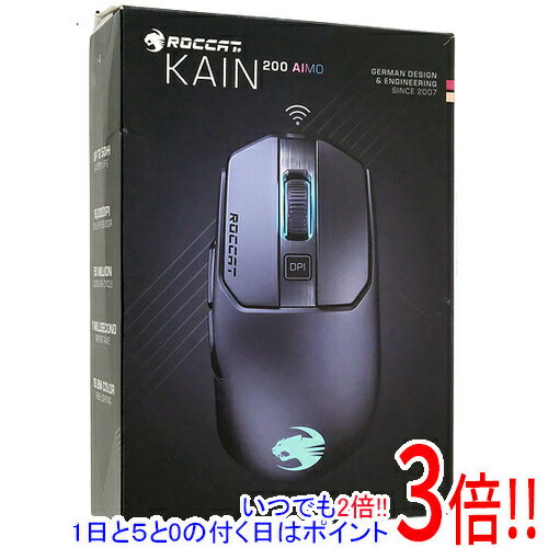 【いつでも2倍!5.0のつく日、18日は3倍!】【中古】ROCCAT ゲーミングマウス Kain 200 AIMO ROC-11-615-BK ブラック 元箱あり