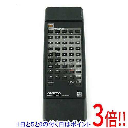 Electric Fan - 【1日と5.0のつく日、18日はポイント3倍！】【中古】ONKYO オーディオリモコン RC-301MD 本体いたみ