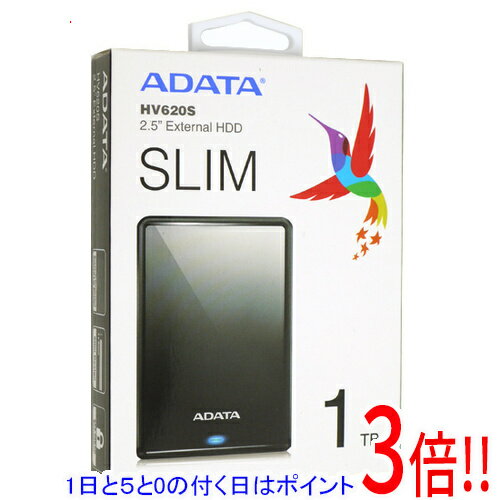 【1日と5.0のつく日、18日はポイント3倍！】ADATA製PortableHD AHV620S-1TU3-CBK 1TB