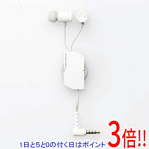 [Triple points on the 1st, 5.0, and 18th of each month!] ELECOM Retractable Earphones with Microphone EHP-FR10CMWH White