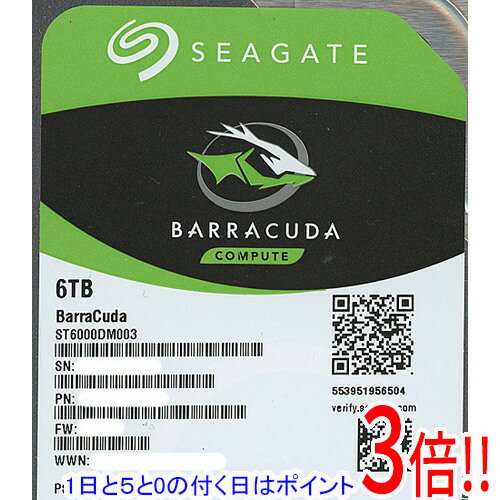 【1日と5.0のつく日、18日はポイント3倍！】【新品訳あり(ケース割れ・きず)】 SEAGATE製HDD ST6000DM003 6TB SATA600