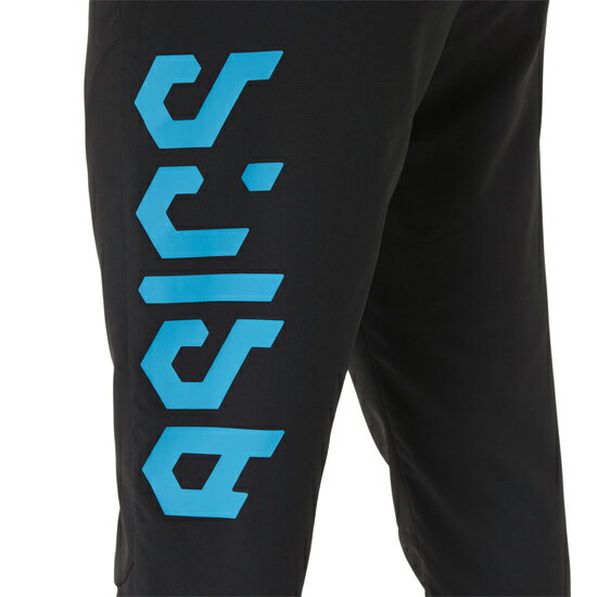 asics アシックス Lサイズ HEXグラフィックドライウーブンパンツ 2031D827 ブラック×ブルー
