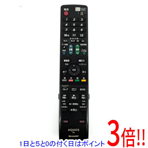 【1日と5.0のつく日 18日はポイント3倍！】【中古】SHARP製 ブルーレイディスクレコーダー用リモコン GA684PA 本体いたみ