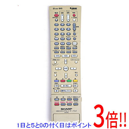 For Visual Equipments - 【1日と5.0のつく日、18日はポイント3倍！】【中古】SHARP製 HDD DVDリモコン GA374PA