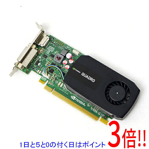 商品名【中古】グラフィックボード NVIDIA Quadro K600 PCIExp 1GB 本体いたみ商品状態動作確認済みの中古品です。※中古品のため、使用感や傷、汚れ等がある場合がございます。※ブラケットに錆があります。型番NVIDIA Quadro K600 [PCIExp 1GB]仕様搭載チップ：NVIDIA Quadro K600メモリ：DDR3 1024MBバスインターフェイス：PCI Express 2.0 x16モニタ端子：DVIx1/DisplayPortx1ロープロファイル対応付属品※画像のものがすべてです。※ロープロブラケットのみ。従来のブラケットは付属しません。ご確認後、ご検討お願いします。その他※掲載画像は代表画像です。実際の商品と細部が異なる場合がございますので、商品状態につきましては表記の内容をご確認ください。※返品についてはこちらをご覧ください。　