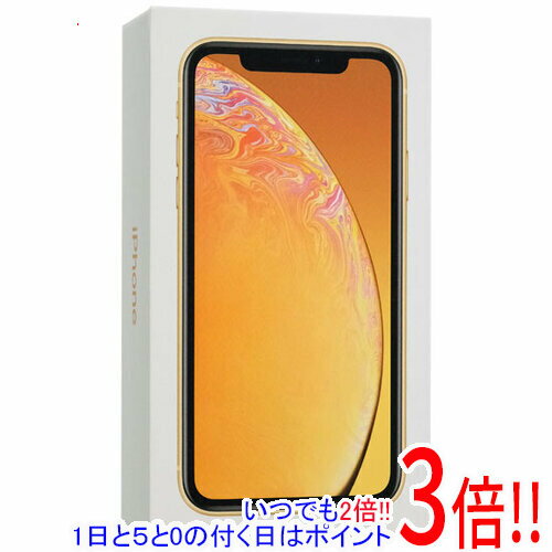 【いつでも2倍！1日と5．0のつく日は3倍！18日も3倍！】【中古】APPLE iPhone XR 64GB docomo SIMロック解除済み イエロー 訳あり 元箱あり