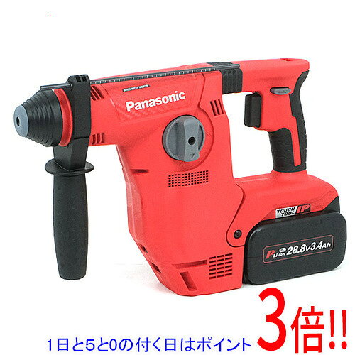 【1日と5.0のつく日、18日はポイント3倍！】【新品(開封のみ)】 Panasonic 充電ハンマードリル 28.8V EZ7881PC2S-R 赤