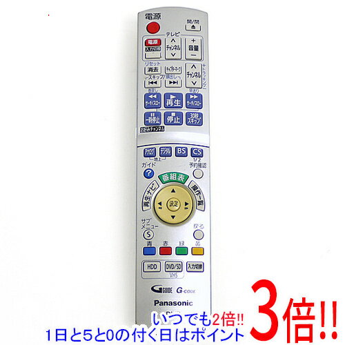 楽天エクセラー【いつでも2倍！1日と5．0のつく日は3倍！18日も3倍！】【中古】Panasonic DVDビデオレコーダー用 リモコン N2QAYB000187