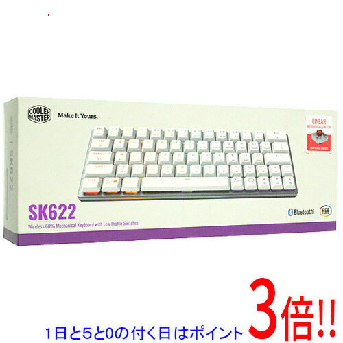 【1日と5.0のつく日、18日はポイント3倍！】Cooler Master ミニサイズキーボード SK622 SK-622-SKTR1-US 赤軸 ホワイト