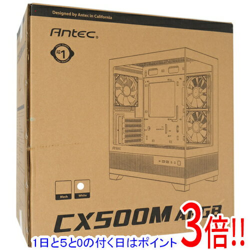 WiNDy - 【1日と5.0のつく日、18日はポイント3倍！】Antec Micro-ATX対応ミドルタワーPCケース CX500M ARGB WHITE ホワイト
