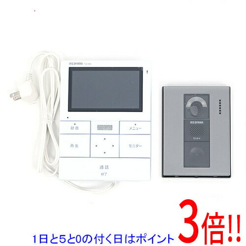 Intercoms - 【延長保証対応!!】【1日と5.0のつく日、18日はポイント3倍！】【新品(開封のみ・箱きず・やぶれ)】 アイリスオーヤマ テレビドアホン TD-SM3010-WSH ホワイト/ガンメタリック