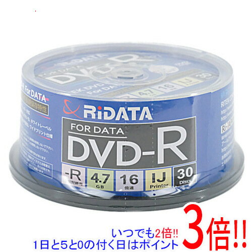 【いつでも2倍！1日と5．0のつく日は3倍！18日も3倍！】RiTEK データ用 DVD-R RIDATA D-R16X47G.PW30SP B 16倍速 30枚組