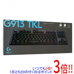【いつでも2倍！1日と5．0のつく日は3倍！18日も3倍！】【中古】ロジクール G913 TKL LIGHTSPEED Wireless RGB Mechanical Gaming Keyboard-Clicky G913-TKL-CKBK ブラック 未使用