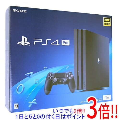 【いつでも2倍！1日と5．0のつく日は3倍！18日も3倍！】【中古】SONY プレイステーション4 Pro 1TB ジェット・ブラッ…