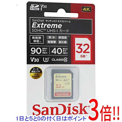 【1日と5.0のつく日、18日はポイント3倍！】SanDisk SDHCメモリーカード Class10 32GB SDSDXVE-032G-JNJIP