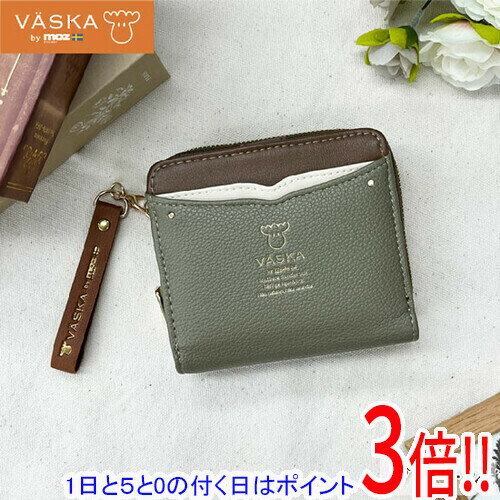 Rakuten - 【1日と5.0のつく日、18日はポイント3倍！】【新品(開封のみ)】 VASKA by moz シルフィー ラウンドファスナー札入れ VS-0332 グリーン