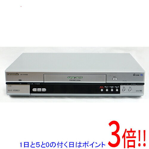 商品名【中古】Panasonic VHSハイファイビデオ NV-HV90B-S商品状態 動作確認済みの中古品です。 ※中古品ですので、傷、汚れ等ある場合がございます。 商品説明 ●BS放送の録画が簡単な「BSアナログチューナー内蔵」 ●予約から再生までかんたん「かんたん予約ガイド/予約確認/予約再生」 商品名 BS内蔵ハイファイビデオ 型番 NV-HV90B-S 仕様 テープ種類 VHS HiFi ○ 19ミクロンヘッド ○ BSアナログチューナー ○ Gコード予約 ○ CMカット ○ CMスキップ ○ ぴったり録画 ○ 録画予約延長 ○ 頭出し機能 ○ サイズ 430x89x285 mm メーカー Panasonic 付属品 ※画像のものがすべてです。 ご確認後、ご検討お願い致します。 その他 ※商品の画像はイメージです。その他たくさんの魅力ある商品を出品しております。ぜひ、見て行ってください。※返品についてはこちらをご覧ください。　