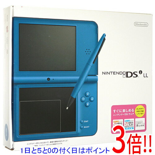 【いつでも2倍!5.0のつく日、18日は3倍!】【中古】任天堂 ニンテンドーDSi LL ブルー UTL-S-BKA 液晶画面いたみ 元箱あり