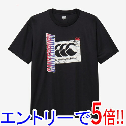 【エントリーで5倍！11/14 10:00〜11/16 23：59まで！】CANTERBURY カンタベリー L サイズ フレックスクールコントロール Tシャツ RA325146 ブラック