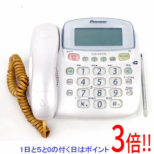 【1日と5.0のつく日、18日はポイント3倍！】【中古】Pioneer 電話機 親機のみ TF-EV130 本体のみ いたみ
