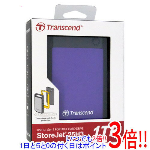 【いつでも2倍！1日と5．0のつく日は3倍！18日も3倍！】transend製 外付HD StoreJet 25H3P TS1TSJ25H3P 1TB