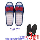 【新品(開封のみ)】 センコー 低反発ウレタン入りスリッパ 魔女の宅急便 あこがれリボン 約24.0cm 64877 ネイビーブルー