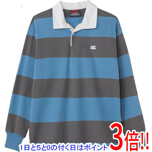 【1日と5.0のつく日、18日はポイント3倍！】CANTERBURY カンタベリー M サイズ ロングスリーブ4インチストライプ ラグビージャージー RA425155 フィジーブルー