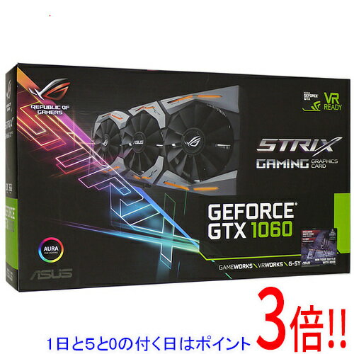 【1日と5.0のつく日、18日はポイント3倍！】【中古】ASUS製グラボ ROG STRIX-GTX1060-O6G-GAMING 元箱あり