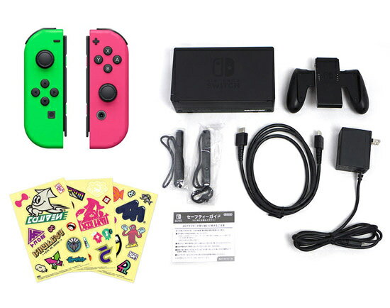 【1日と5.0のつく日、18日はポイント3倍！】【中古】任天堂 Nintendo Switch スプラトゥーン2セット ソフトなし 液晶画面いたみ 元箱あり