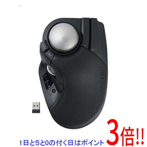 【1日と5.0のつく日、18日はポイント3倍！】ELECOM製 HUGE PLUS ワイヤレストラックボール 10ボタン/ベアリング M-HT1MRBK ブラッ...