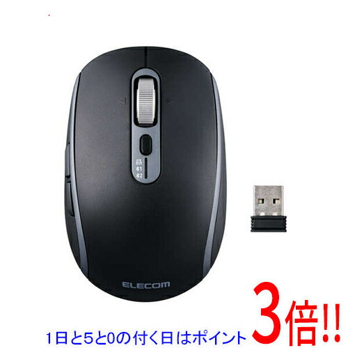 商品名【1日と5.0のつく日、18日はポイント3倍！】ELECOM Precisionist USB無線/Bluetoothマウスチルト付8ボタンMサイズ M-PN10MBMSBK ブラック商品状態新品商品説明考える手を、止めない。ガラス面...
