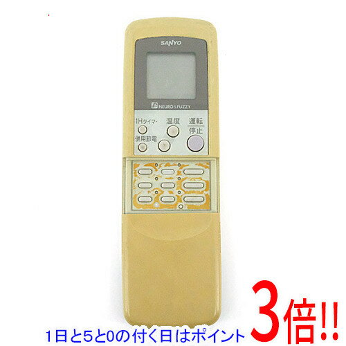 【1日と5.0のつく日、18日はポイント3倍！】【中古】SANYO製 エアコンリモコン RCS-VR6B ボタンパネルなし