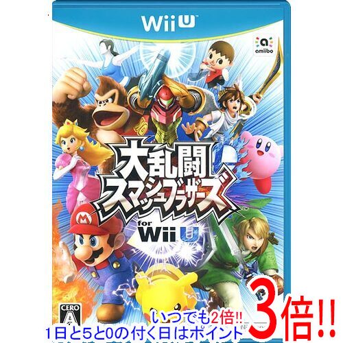 商品名【中古】大乱闘スマッシュブラザーズ Wii U商品状態 開封済みの中古品です。☆ケース・説明書付き！※紙カバーに破れ・キズ・日焼けなどの傷みが見られます。(画像はイメージです。)※本商品は、製品の性質上、返品はお受けできませんのでご了承ください。 商品情報 3DS版と連動し、燃え上がる大乱闘！マリオ、リンク、カービィなど、任天堂ゲームのオールスターが大乱闘する「スマブラ」がニンテンドー3DSに続きWii Uにも登場。Wii U版では、グラフィックの向上はもちろん、ニンテンドー3DS版と異なる対戦ステージを数多く収録。Amiiboやニンテンドー3DS版とのデータ連動にも対応し、みんなで楽しむ大乱闘がテレビの大画面でさらに広がる。 ジャンル アクション 対応機種 Wii U プレイ人数 1〜8人 CERO A (全年齢対象) メーカー 任天堂 その他 ※商品の画像はイメージです。 その他たくさんの魅力ある商品を出品しております。ぜひ、見て行ってください。 ※返品についてはこちらをご覧ください。　