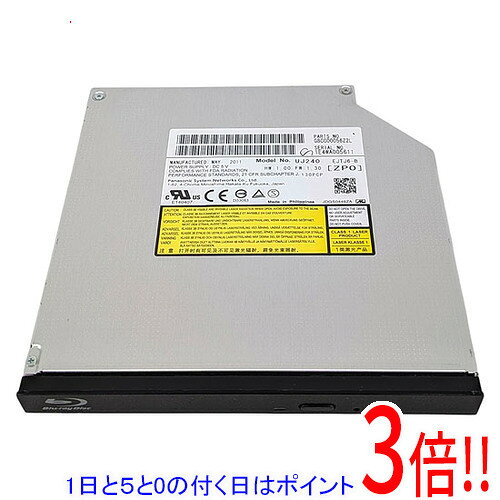 商品名【中古】Panasonic 内蔵型ブルーレイドライブ UJ-240商品状態動作確認済みの中古品です。※中古品のため、使用感や傷、汚れ等がある場合がございます。型番UJ-240仕様設置方式:内蔵接続インターフェース:SATA付属品※画像のものがすべてです。ご確認後、ご検討お願い致します。その他※掲載画像は代表画像です。実際の商品と細部が異なる場合がございますので、商品状態につきましては表記の内容をご確認ください。※返品についてはこちらをご覧ください。　