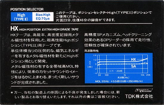 【いつでも2倍！1日と5．0のつく日は3倍！18日も3倍！】TDK カセットテープ ハイポジ HX46 46分 2