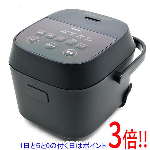 【延長保証対応!!】【1日と5.0のつく日、18日はポイント3倍！】TOSHIBA マイコン炊飯器 3合炊き RC-5AMX(K) ブラック
