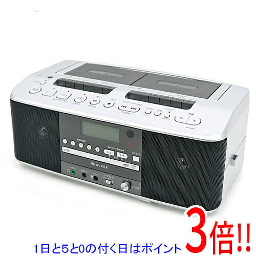 【延長保証対応!!】【1日と5.0のつく日、18日はポイント3倍！】TOSHIBA CDラジオカセットレコーダー AUREX AX-KCRW70(S) シルバー