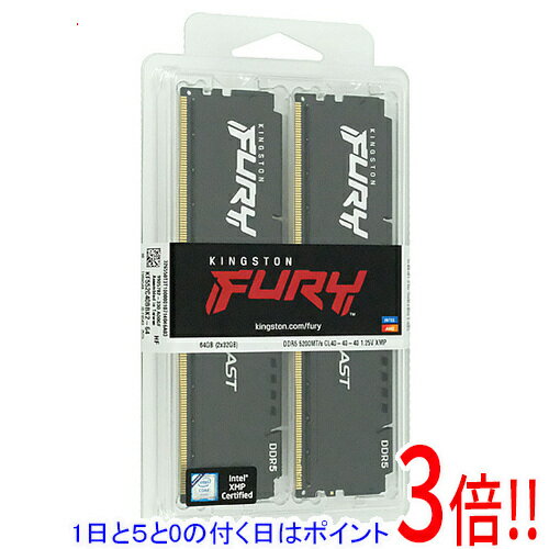 【いつでも2倍！5.0のつく日、18日は3倍！】Kingston製 KF552C40BBK2-64 DDR5 PC5-41600 32GB 2枚組