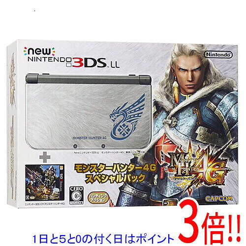 商品名【中古】New 3DS LL モンスターハンター4G スペシャルパック ソフトなし・液晶画面いたみ 元箱あり商品状態動作確認済みの中古品です。※中古品のため、使用感や傷、汚れ等がございます。※液晶画面に日焼けが見られます。付属品※ニンテンドー3DSソフト『モンスターハンター4G』はありません。※画像に写っているものがすべてです。ご確認のうえご検討ください。その他※掲載画像は代表画像です。実際の商品と細部が異なる場合がございますので、商品状態につきましては表記の内容をご確認ください。※返品についてはこちらをご覧ください。　