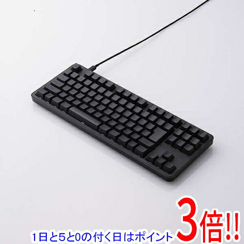 【1日と5.0のつく日、18日はポイント3倍！】ELECOM Leggero USB有線メカニカル テンキーレスキーボード TK-MC31UKLBK 赤軸 ブラック