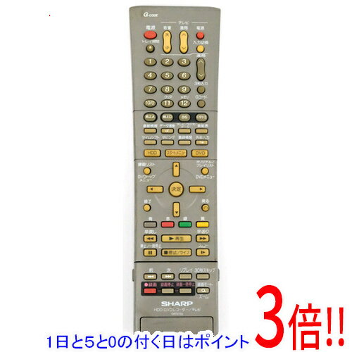 Rakuten - 【1日と5.0のつく日、18日はポイント3倍！】【中古】SHARP HDD・DVDリモコン GA291SA 本体いたみ