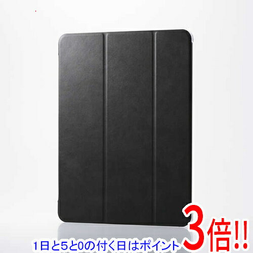 【1日と5.0のつく日、18日はポイント3倍！】【新品訳あり(箱きず・やぶれ)】 ELECOM 13インチiPad Air(M3/M2) フラップケース 薄型軽量 背面クリア 2アングル TB-A25XWVBK ブラック