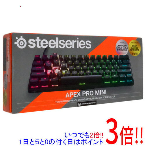 【いつでも2倍！1日と5．0のつく日は3倍！18日も3倍！】SteelSeries ゲーミングキーボード Apex Pro Mini US 64820J