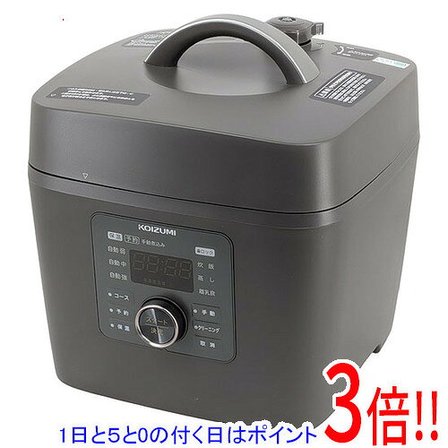 商品名【延長保証対応!!】【新品訳あり(箱きず・やぶれ)】 コイズミ マイコン電気圧力鍋 KSC-3503/H グレー商品状態新品の商品です。外箱に破れや潰れ、汚れなどのダメージがあります。（訳あり理由）※外箱のダメージのみで、商品自体には影響ございません。型番KSC-3503/H [グレー]仕様[スペック]タイプ：電気圧力鍋圧力調節機能：○[電気圧力鍋]加熱方式：マイコン式最高圧力：70 kPa消費電力：700 W対応電圧：100V保温機能：○タイマー予約機能：○内蔵レシピ数：6[サイズ]満水容量：2.5 L調理容量：1.6 L重量：3.8 kgその他※掲載画像は代表画像です。実際の商品と細部が異なる場合がございますので、商品状態につきましては表記の内容をご確認ください。※返品についてはこちらをご覧ください。■延長保証について詳しくは下記をご覧ください。・延長保証（自然故障プラン）のご案内はコチラ・延長保証（物損付きプラン）のご案内はコチラ　