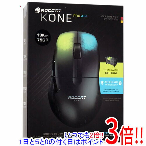 【いつでも2倍！1日と5．0のつく日は3倍！18日も3倍！】ROCCAT ゲーミングマウス Kone Pro Air ROC-11-410-01 Ash Black